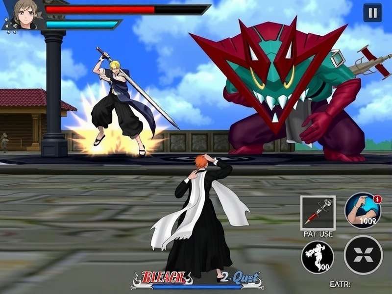 Intense battle mechanics Bleach Universe 3D Quest combat gameplay